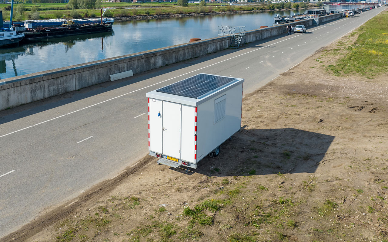 De Wattsun solar kit voor een schaftwagen - accu met zonnepanelen